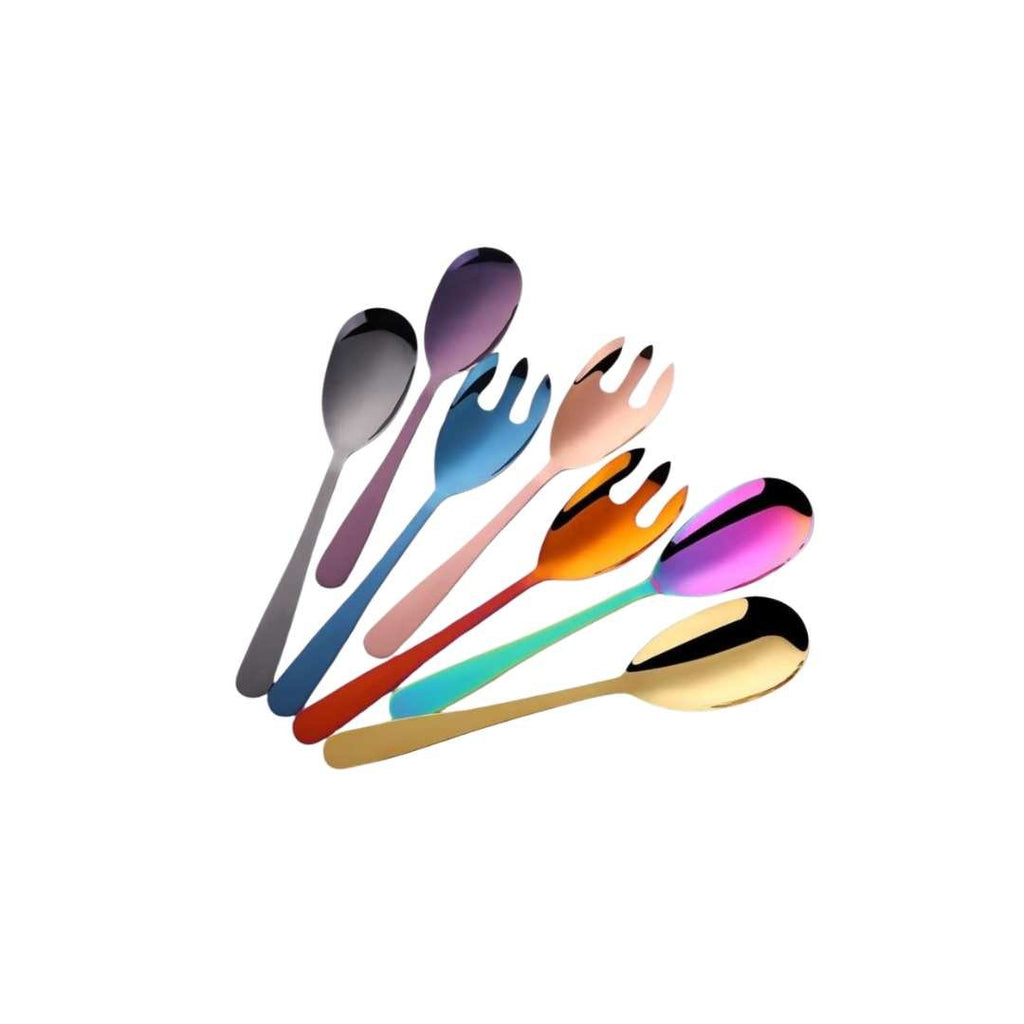 Hom & Ember – Elegant Stainless Steel Serving Spoon and Fork Set for a Sophisticated Dining Experience - Hom & Ember