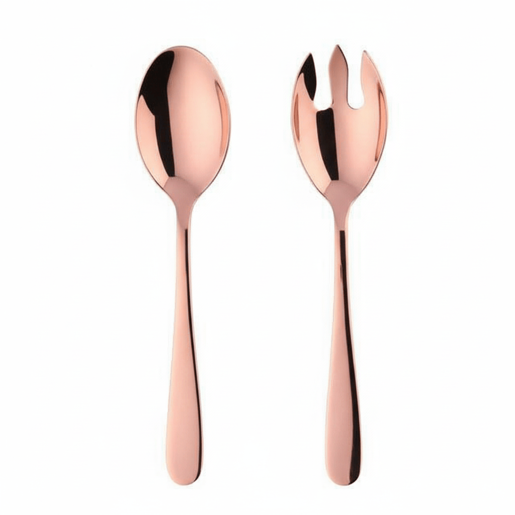 Hom & Ember – Elegant Stainless Steel Serving Spoon and Fork Set for a Sophisticated Dining Experience - Hom & Ember