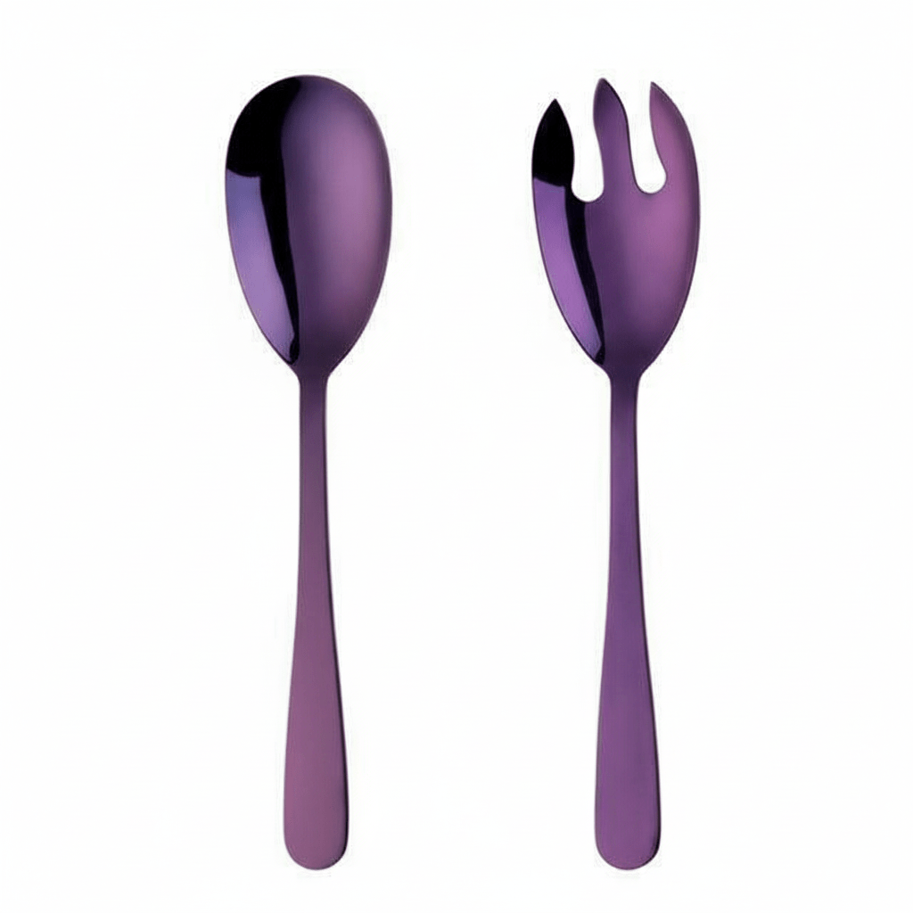 Hom & Ember – Elegant Stainless Steel Serving Spoon and Fork Set for a Sophisticated Dining Experience - Hom & Ember