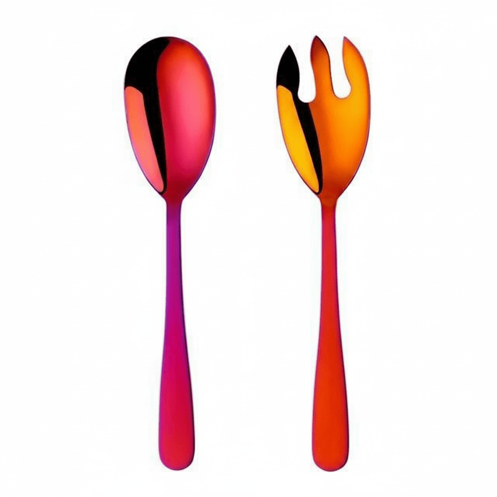 Hom & Ember – Elegant Stainless Steel Serving Spoon and Fork Set for a Sophisticated Dining Experience - Hom & Ember