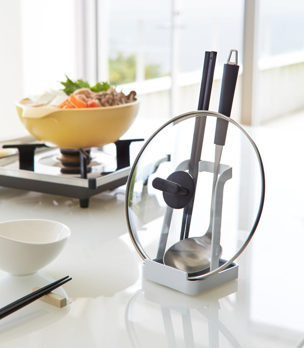 Hom & Ember – Elegant Steel Lid and Ladle Holder for a Chic Kitchen Aesthetic - Hom & Ember