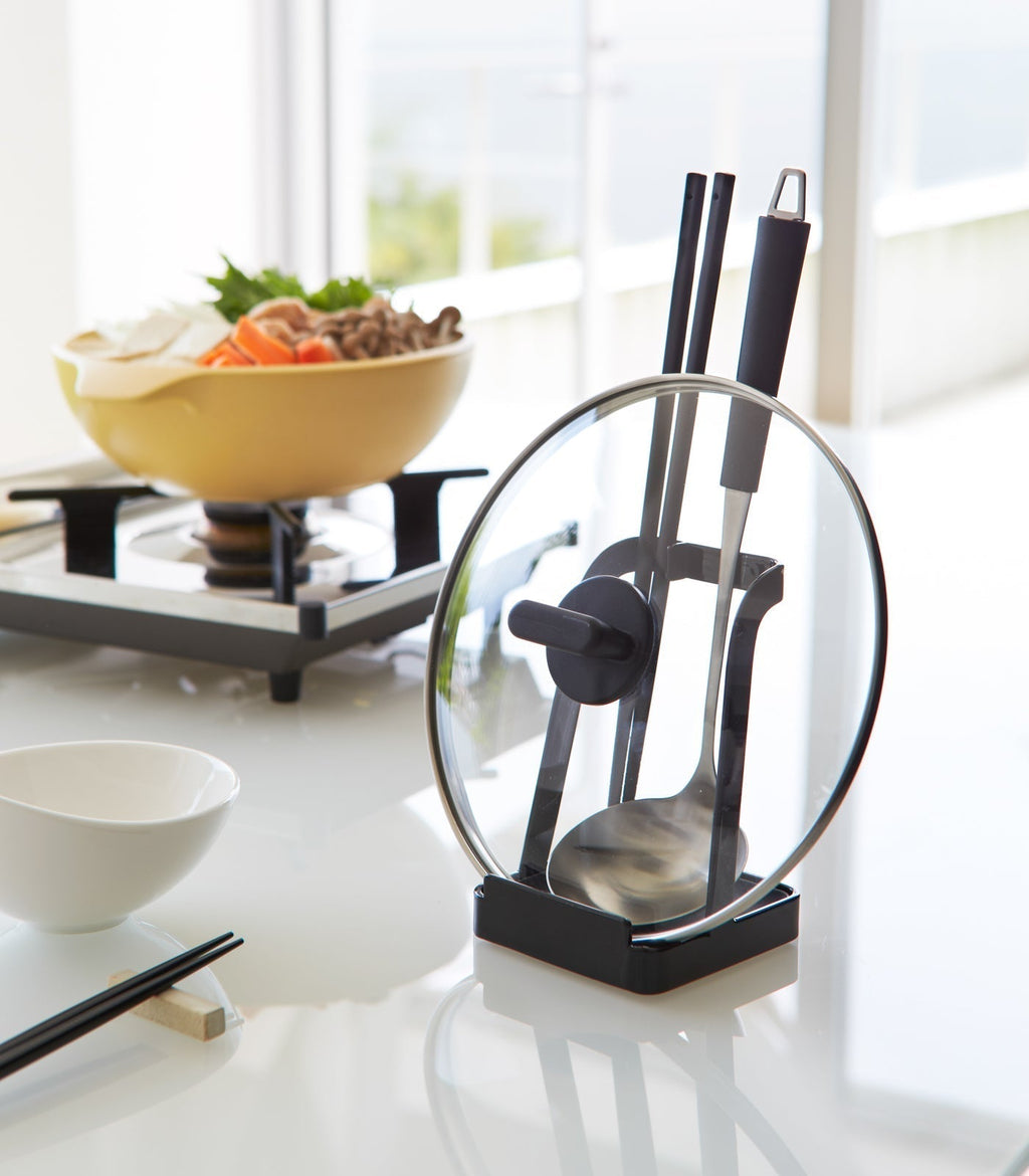 Hom & Ember – Elegant Steel Lid and Ladle Holder for a Chic Kitchen Aesthetic - Hom & Ember