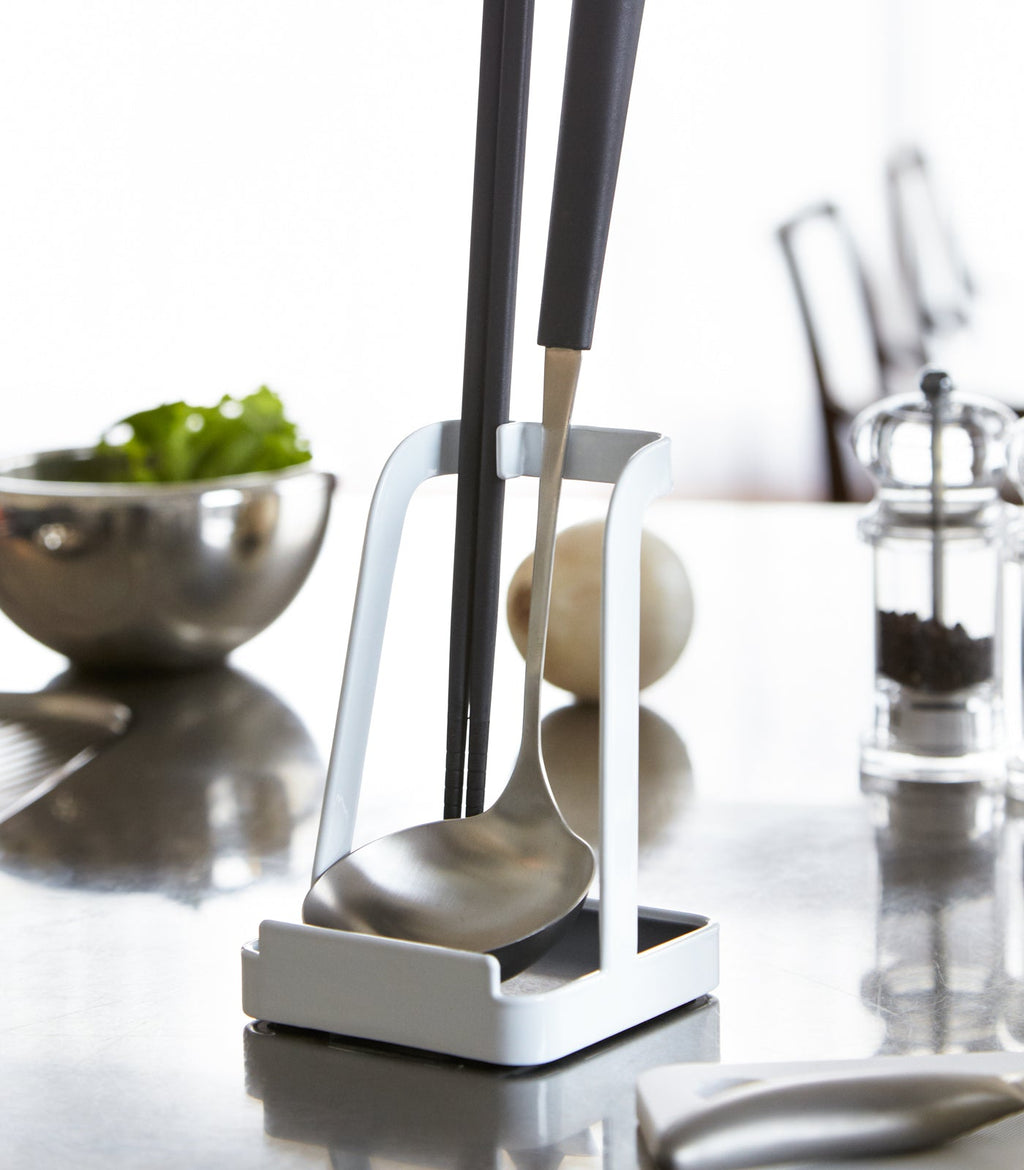 Hom & Ember – Elegant Steel Lid and Ladle Holder for a Chic Kitchen Aesthetic - Hom & Ember