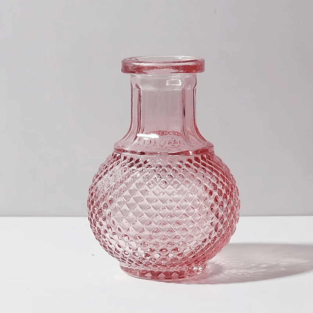 Hom & Ember – Elegant Vintage Glass Flower Vase for a Stylish and Aesthetic Display - Hom & Ember