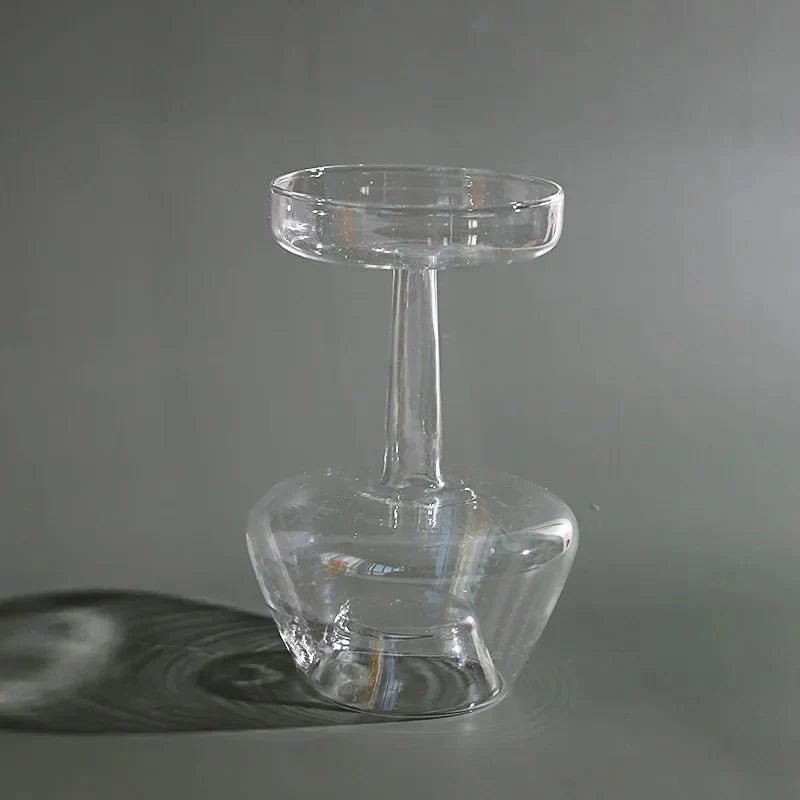 Hom & Ember – Elegant Vintage Glass Flower Vase for a Stylish and Aesthetic Display - Hom & Ember