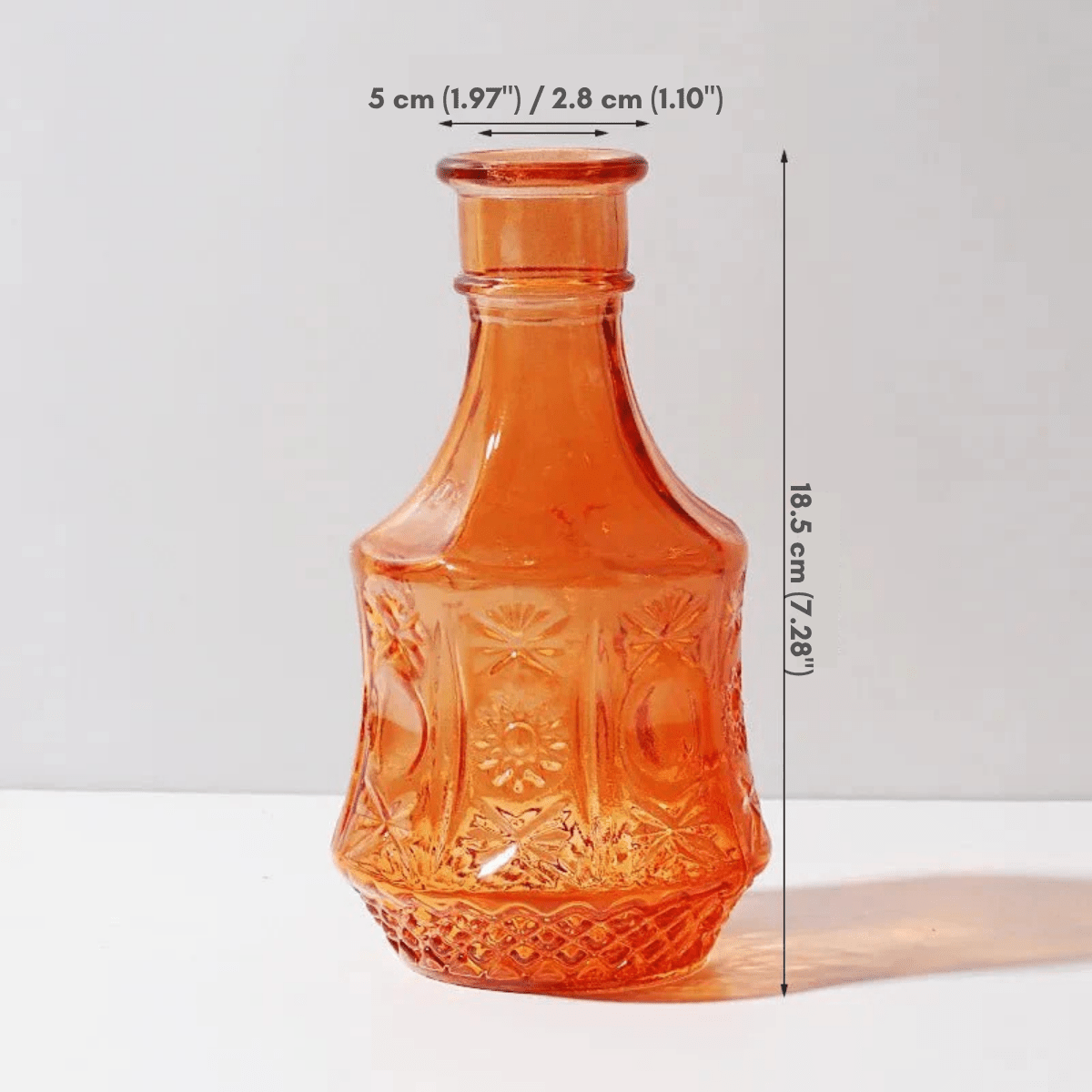 Hom & Ember – Elegant Vintage Glass Flower Vase for a Stylish and Aesthetic Display - Hom & Ember