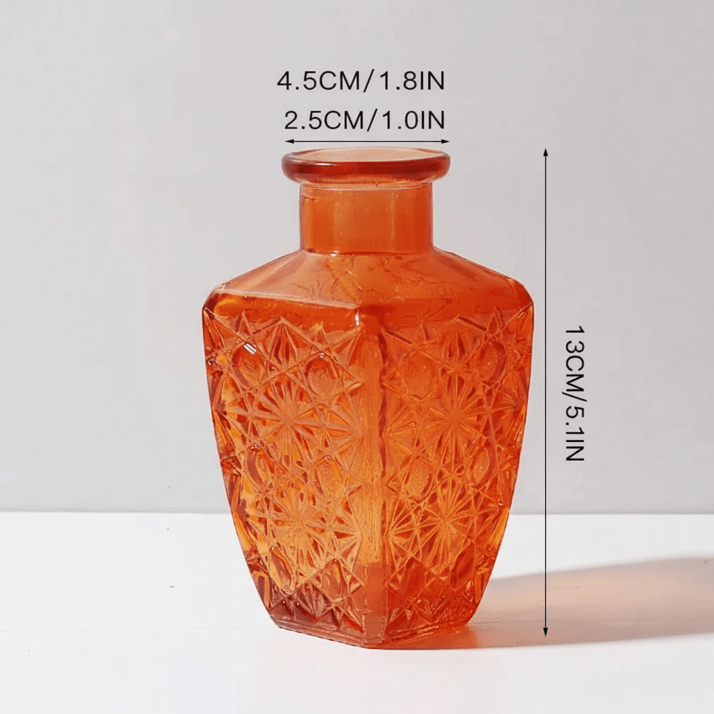 Hom & Ember – Elegant Vintage Glass Flower Vase for a Stylish and Aesthetic Display - Hom & Ember