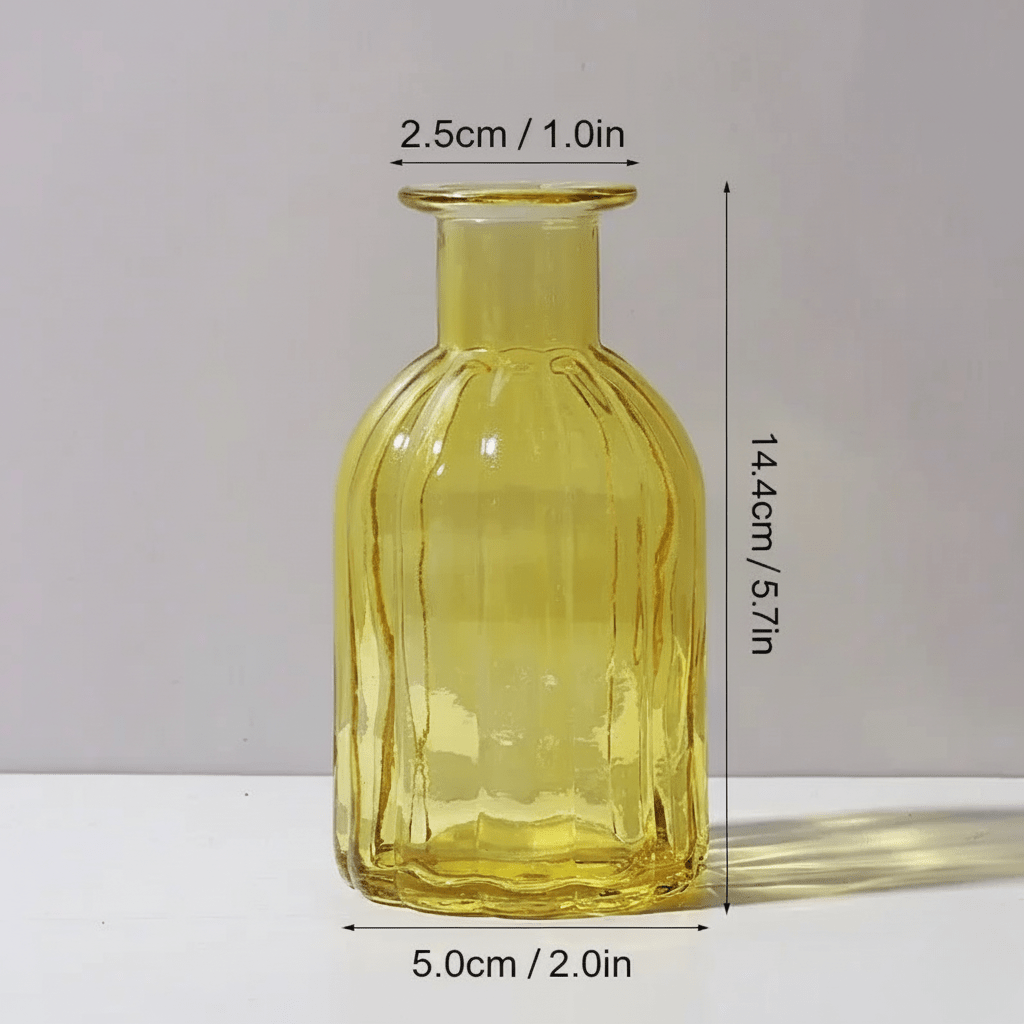 Hom & Ember – Elegant Vintage Glass Flower Vase for a Stylish and Aesthetic Display - Hom & Ember