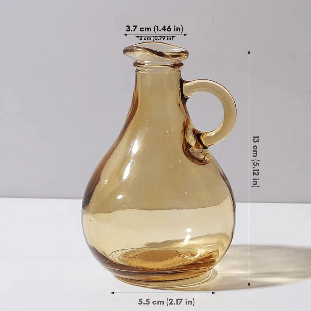 Hom & Ember – Elegant Vintage Glass Flower Vase for a Stylish and Aesthetic Display - Hom & Ember