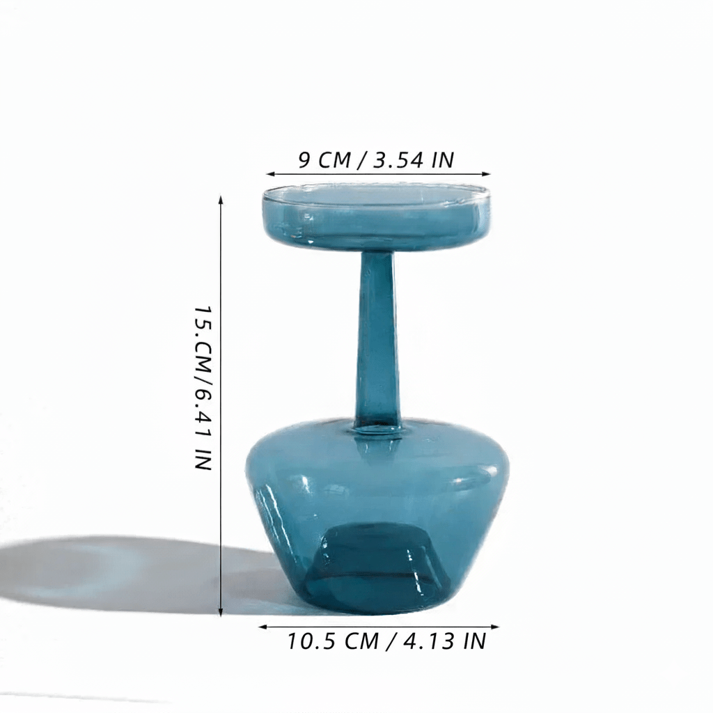 Hom & Ember – Elegant Vintage Glass Flower Vase for a Stylish and Aesthetic Display - Hom & Ember