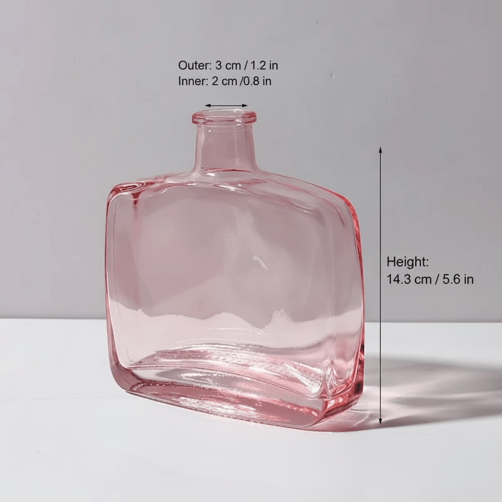 Hom & Ember – Elegant Vintage Glass Flower Vase for a Stylish and Aesthetic Display - Hom & Ember