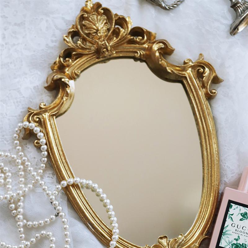 Hom & Ember – Elegant Vintage - Style Gold Decorative Mirror for a Timeless Ambiance - Hom & Ember