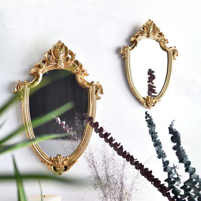 Hom & Ember – Elegant Vintage - Style Gold Decorative Mirror for a Timeless Ambiance - Hom & Ember