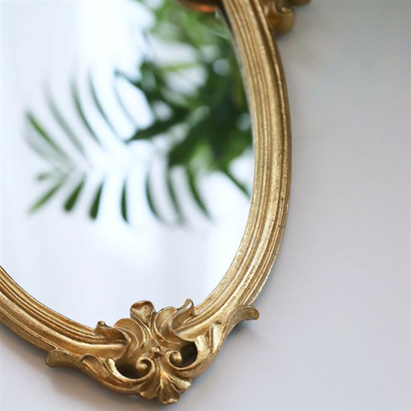 Hom & Ember – Elegant Vintage - Style Gold Decorative Mirror for a Timeless Ambiance - Hom & Ember