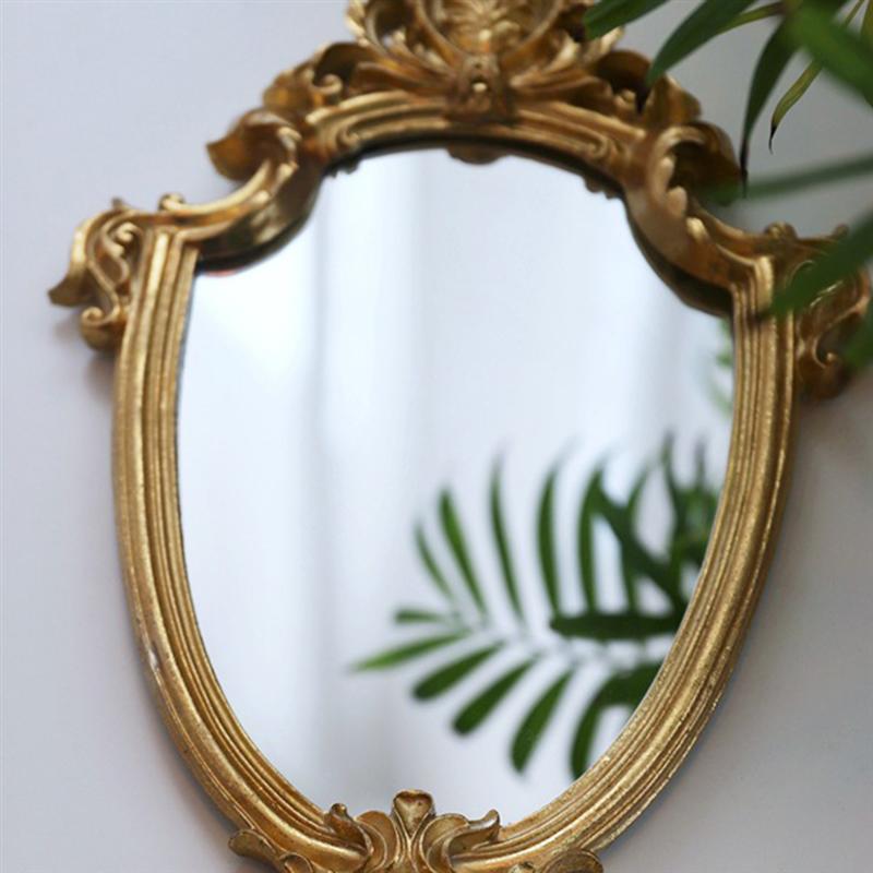 Hom & Ember – Elegant Vintage - Style Gold Decorative Mirror for a Timeless Ambiance - Hom & Ember
