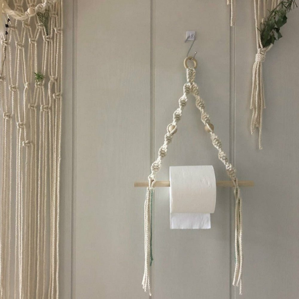 Hom & Ember – Elegant Wall - Mounted Toilet Paper Holder in Bohemian Style for a Serene Ambiance - Hom & Ember
