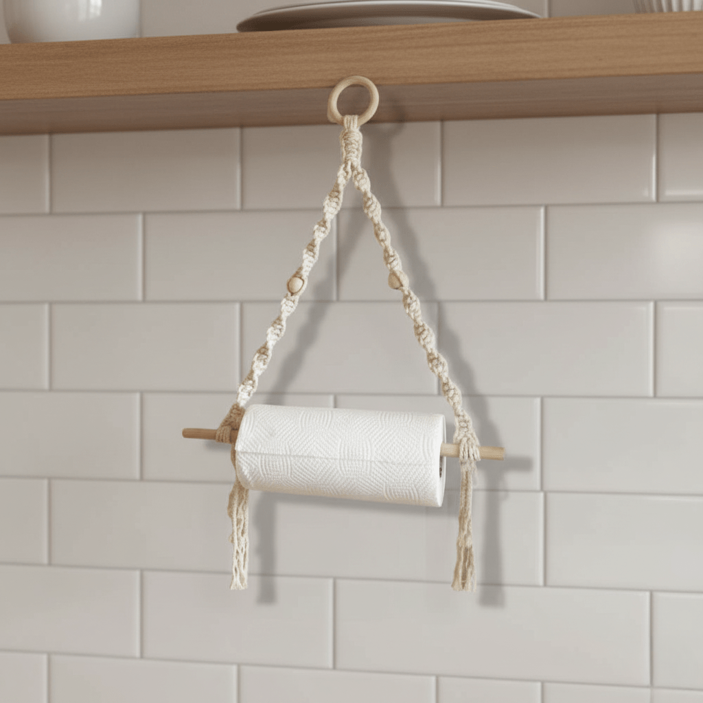 Hom & Ember – Elegant Wall - Mounted Toilet Paper Holder in Bohemian Style for a Serene Ambiance - Hom & Ember
