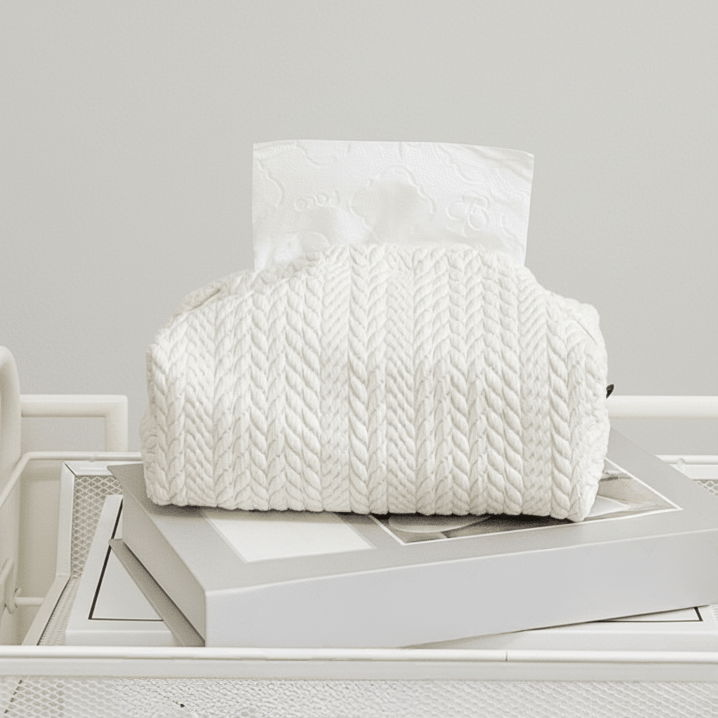 Hom & Ember – Elegant Washable Fabric Tissue Box for a Stylish Display with Effortless Functionality - Hom & Ember