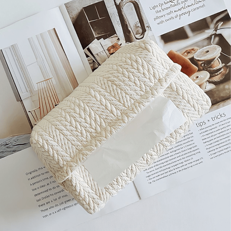 Hom & Ember – Elegant Washable Fabric Tissue Box for a Stylish Display with Effortless Functionality - Hom & Ember