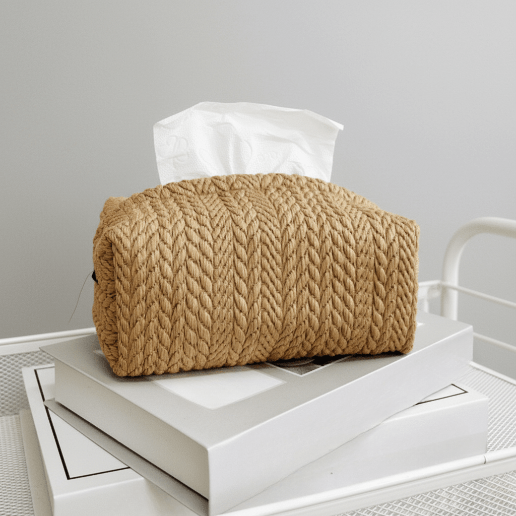 Hom & Ember – Elegant Washable Fabric Tissue Box for a Stylish Display with Effortless Functionality - Hom & Ember