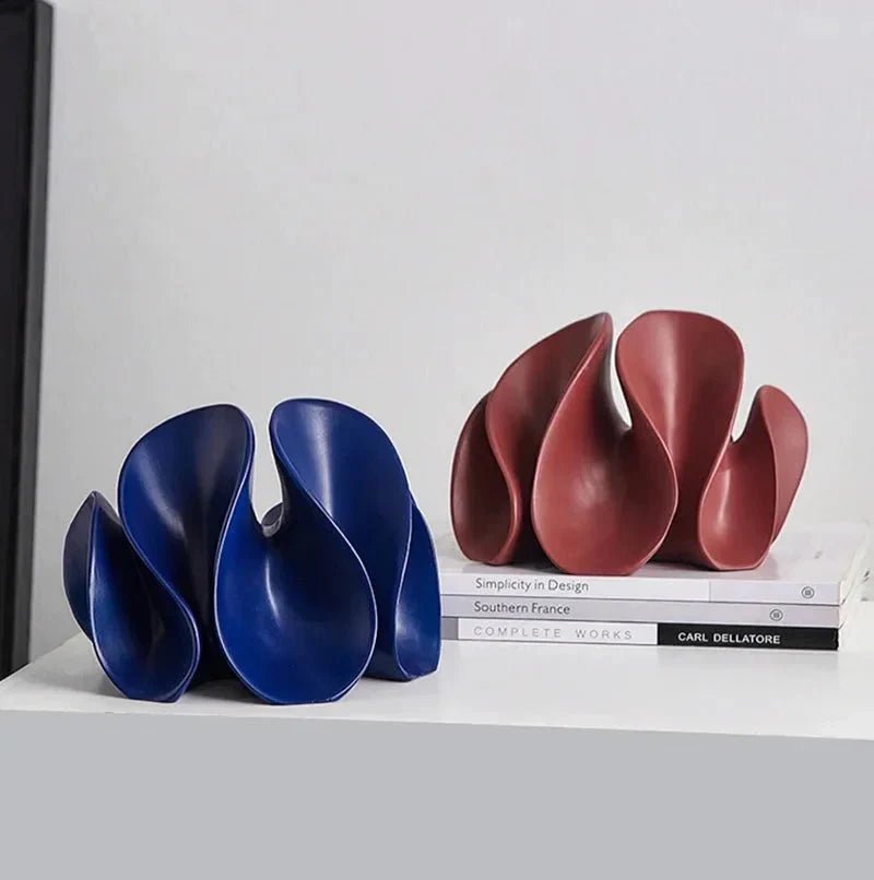 Hom & Ember – Elegant Wave Bloom Sculpture in Matte Glazed Finish for a Timeless Serenity - Hom & Ember