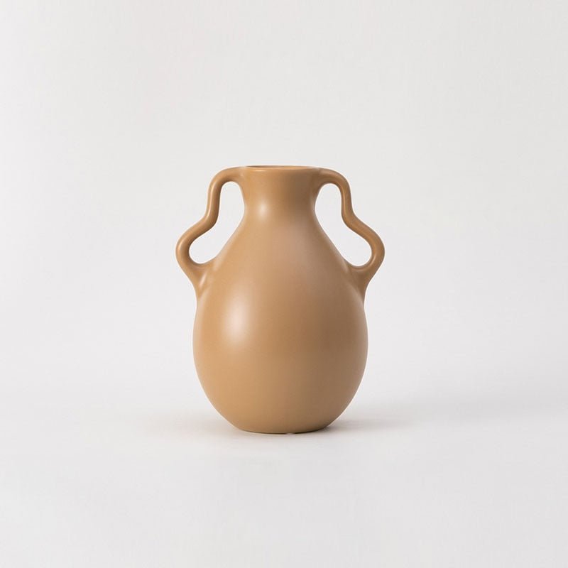 Hom & Ember – Elegant Wavy Ceramic Vase in Soft Pastel Hues for a Serene Ambiance - Hom & Ember