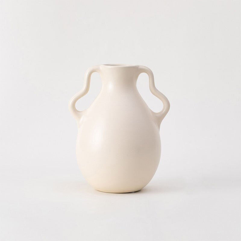 Hom & Ember – Elegant Wavy Ceramic Vase in Soft Pastel Hues for a Serene Ambiance - Hom & Ember