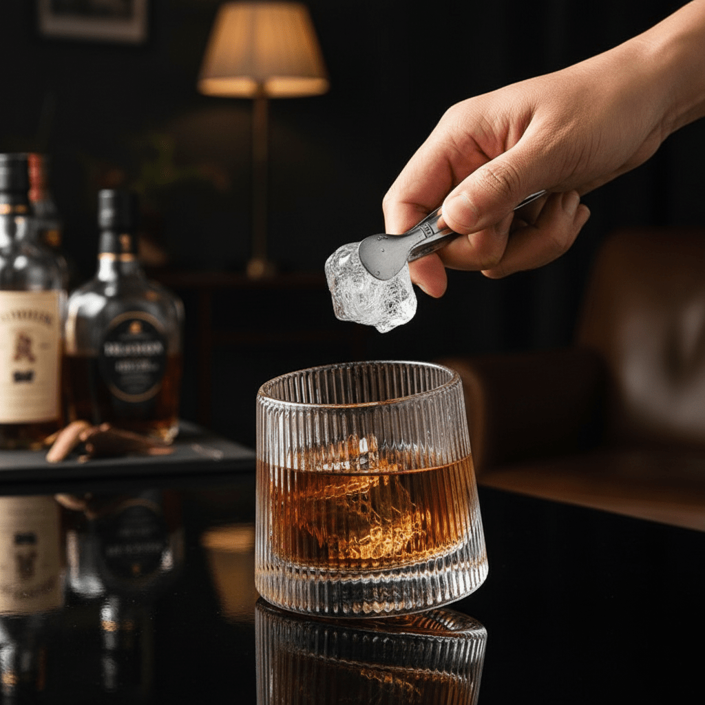 Hom & Ember – Elegant Whisky Glass Set of 3 Japanese - Style Crystal Design - Hom & Ember