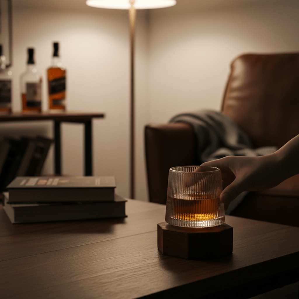 Hom & Ember – Elegant Whisky Glass Set of 3 Japanese - Style Crystal Design - Hom & Ember