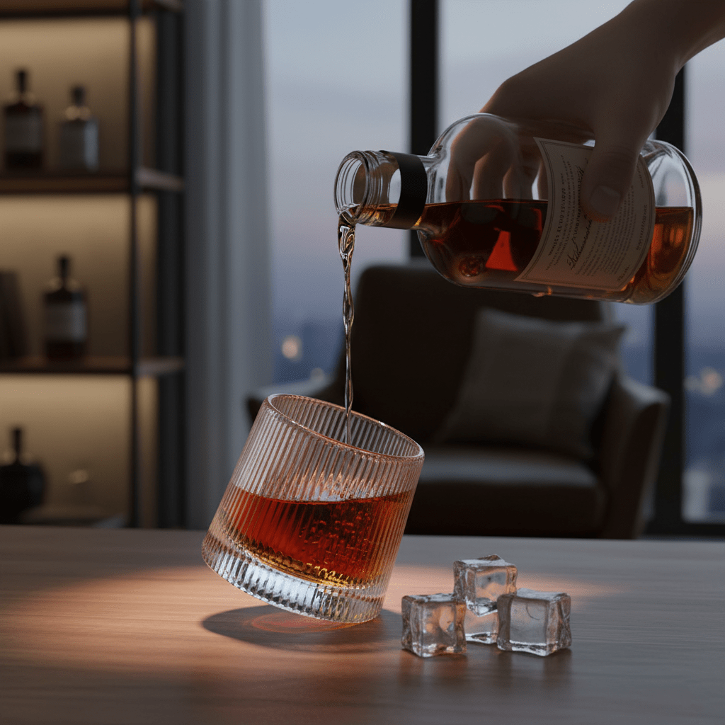 Hom & Ember – Elegant Whisky Glass Set of 3 Japanese - Style Crystal Design - Hom & Ember