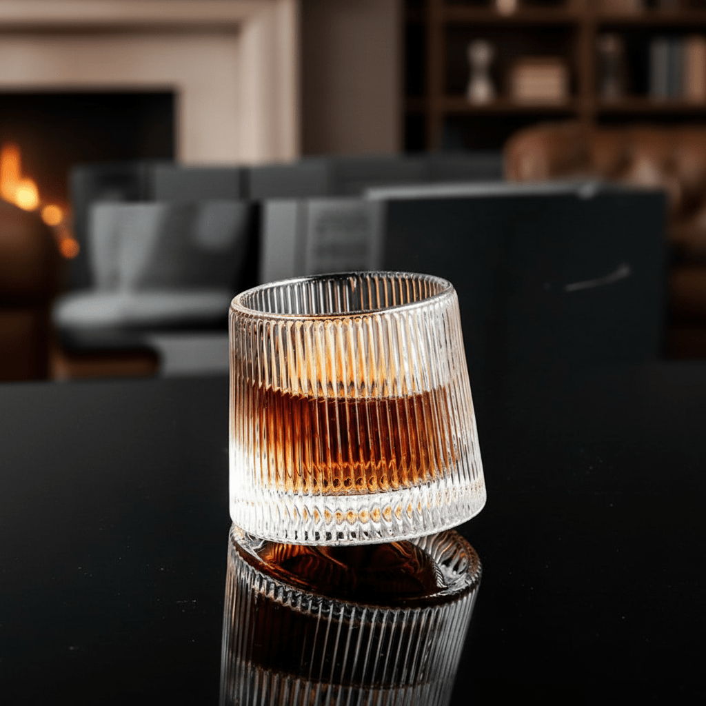 Hom & Ember – Elegant Whisky Glass Set of 3 Japanese - Style Crystal Design - Hom & Ember