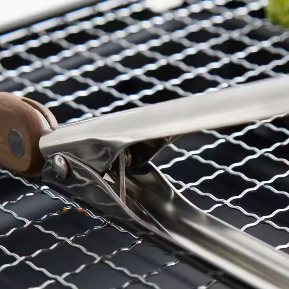 Hom & Ember – Elegant Wooden and Steel Tongs Set for a Refined Culinary Experience - Hom & Ember