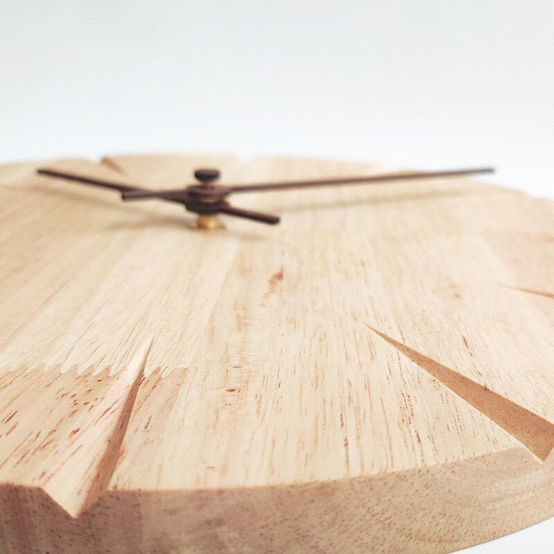 Hom & Ember – Elegant Wooden Wall Clock for Contemporary Spaces with Timeless Charm - Hom & Ember