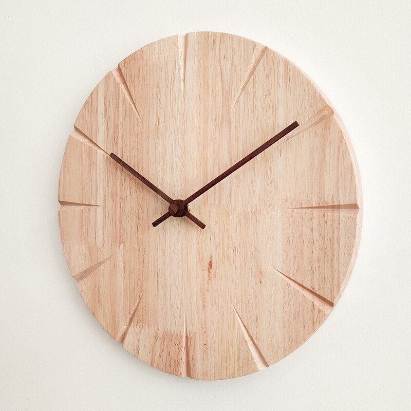 Hom & Ember – Elegant Wooden Wall Clock for Contemporary Spaces with Timeless Charm - Hom & Ember