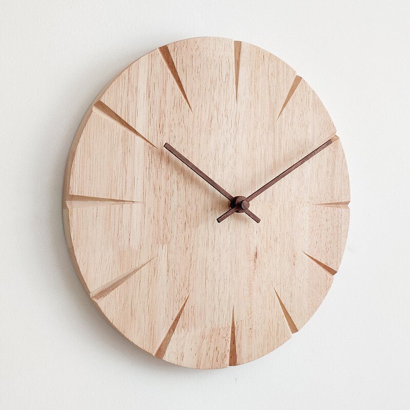 Hom & Ember – Elegant Wooden Wall Clock for Contemporary Spaces with Timeless Charm - Hom & Ember