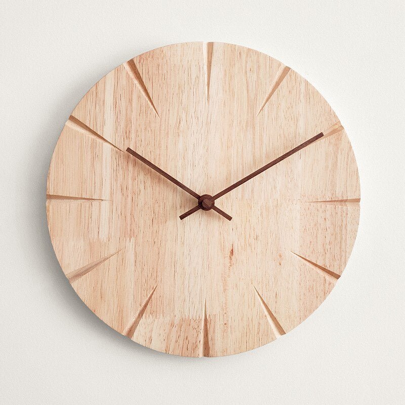 Hom & Ember – Elegant Wooden Wall Clock for Contemporary Spaces with Timeless Charm - Hom & Ember