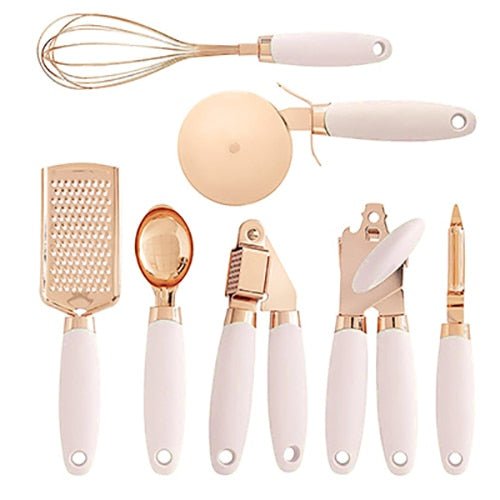 Hom & Ember – Exquisite 7 - Piece Rose Gold Kitchen Tools Collection for a Stylish and Functional Aesthetics - Hom & Ember