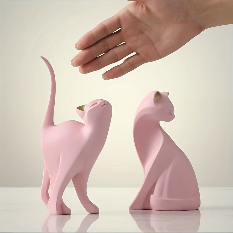 Hom & Ember – Exquisite Artisan Cat Sculpture in Elegant Design for a Touch of Whimsy - Hom & Ember