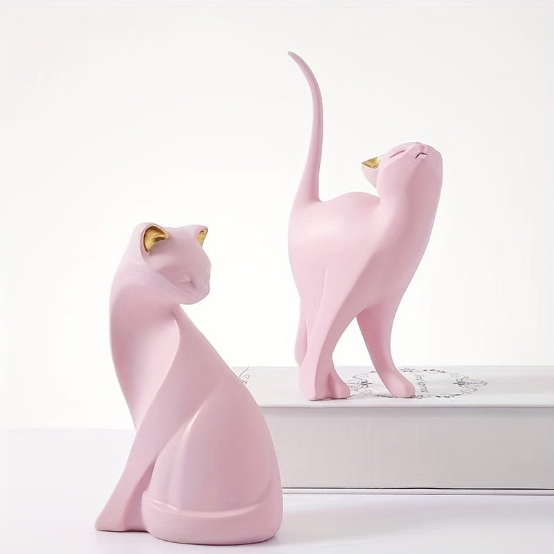 Hom & Ember – Exquisite Artisan Cat Sculpture in Elegant Design for a Touch of Whimsy - Hom & Ember
