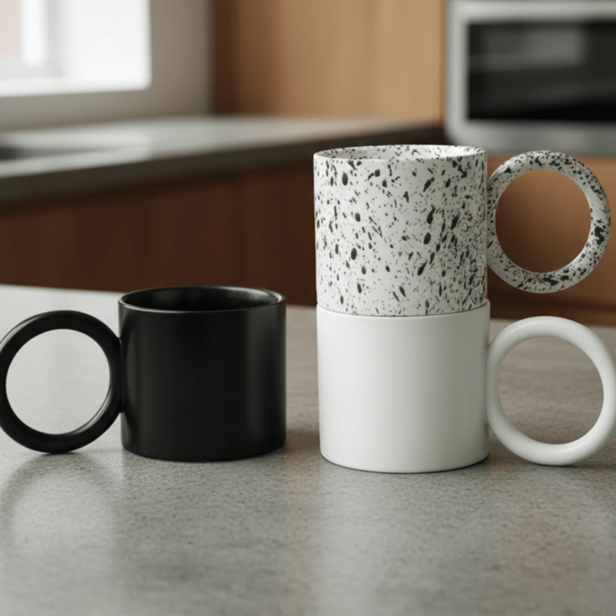 Hom & Ember – Exquisite Ceramic Mug in Soft Glazed Finish for a Timeless Elegance - Hom & Ember