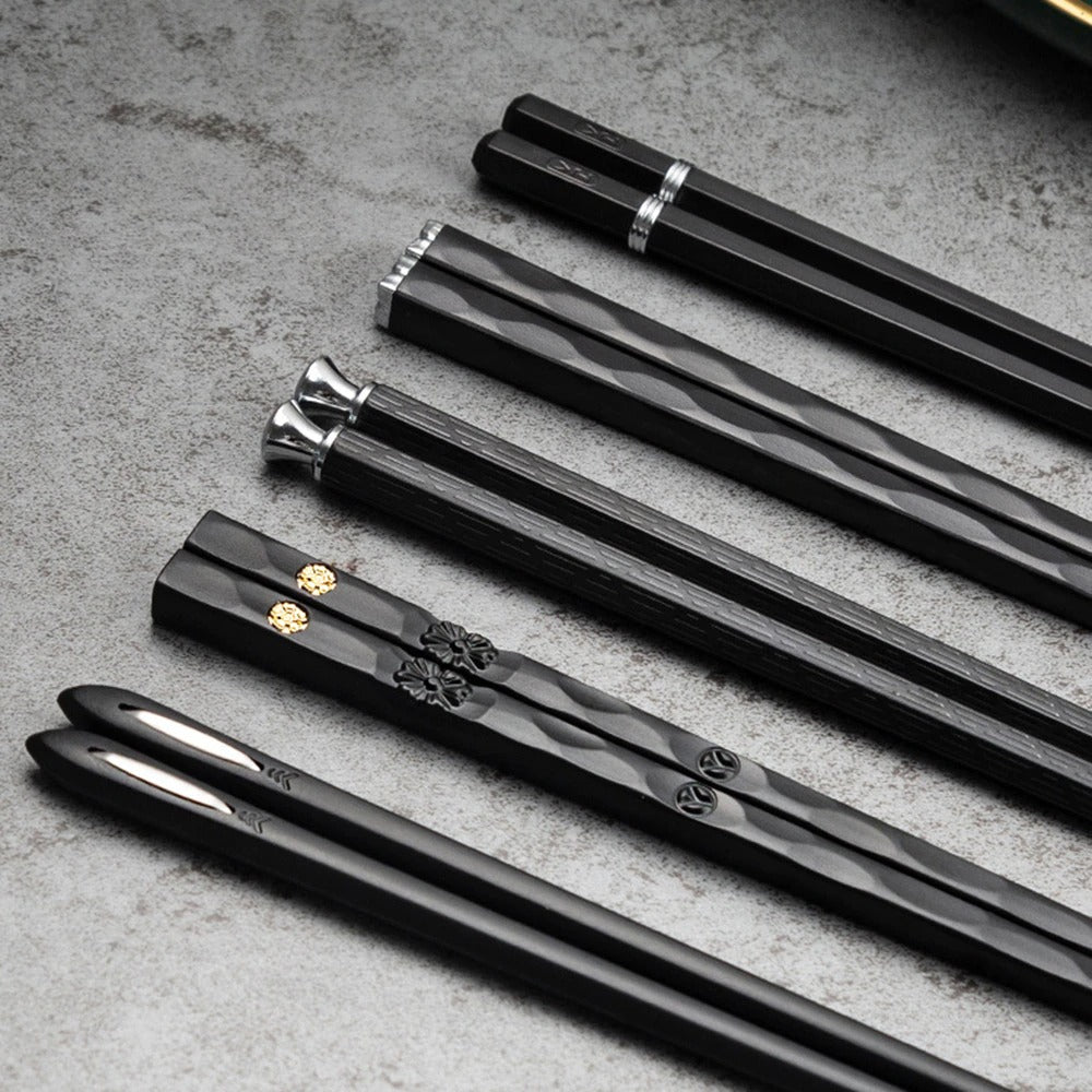 Hom & Ember – Exquisite Chopsticks Set of 5 Pairs for an Elegant Dining Experience - Hom & Ember