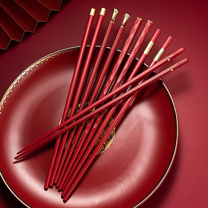Hom & Ember – Exquisite Chopsticks Set of 5 Pairs for an Elegant Dining Experience - Hom & Ember