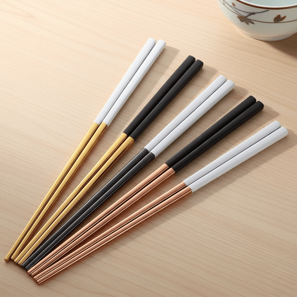Hom & Ember – Exquisite Coated Stainless Steel Chopsticks for a Sophisticated Dining Experiences - Hom & Ember
