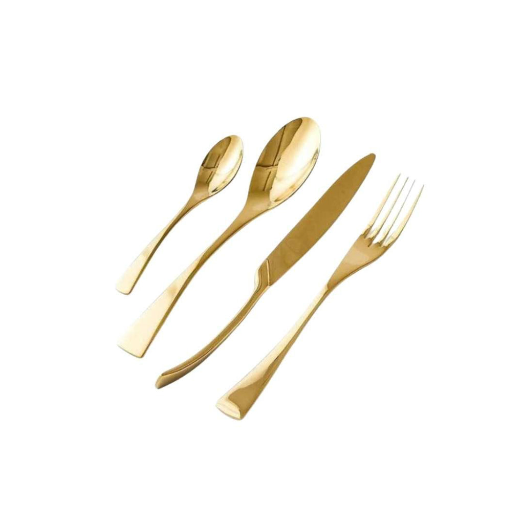 Hom & Ember – Exquisite Gold - Plated Cutlery Set for a Refined Elegance and Sophisticated Dining Experiences - Hom & Ember