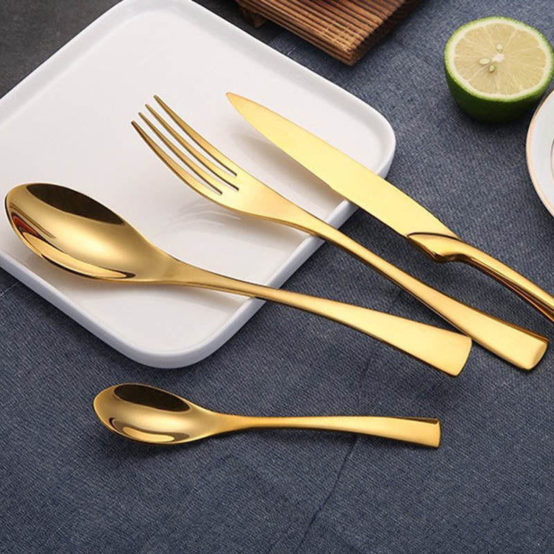 Hom & Ember – Exquisite Gold - Plated Cutlery Set for a Refined Elegance and Sophisticated Dining Experiences - Hom & Ember