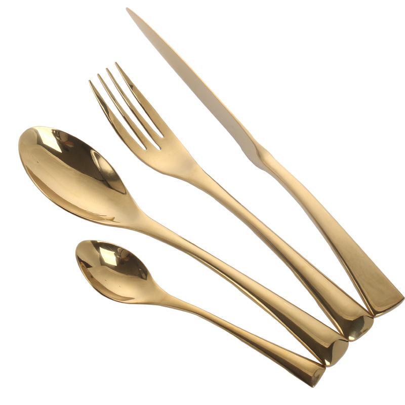 Hom & Ember – Exquisite Gold - Plated Cutlery Set for a Refined Elegance and Sophisticated Dining Experiences - Hom & Ember