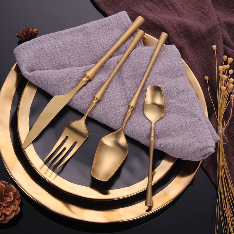 Hom & Ember – Exquisite Golden Cutlery Set for Elegant Dining and Table Setting with Timeless Charm - Hom & Ember