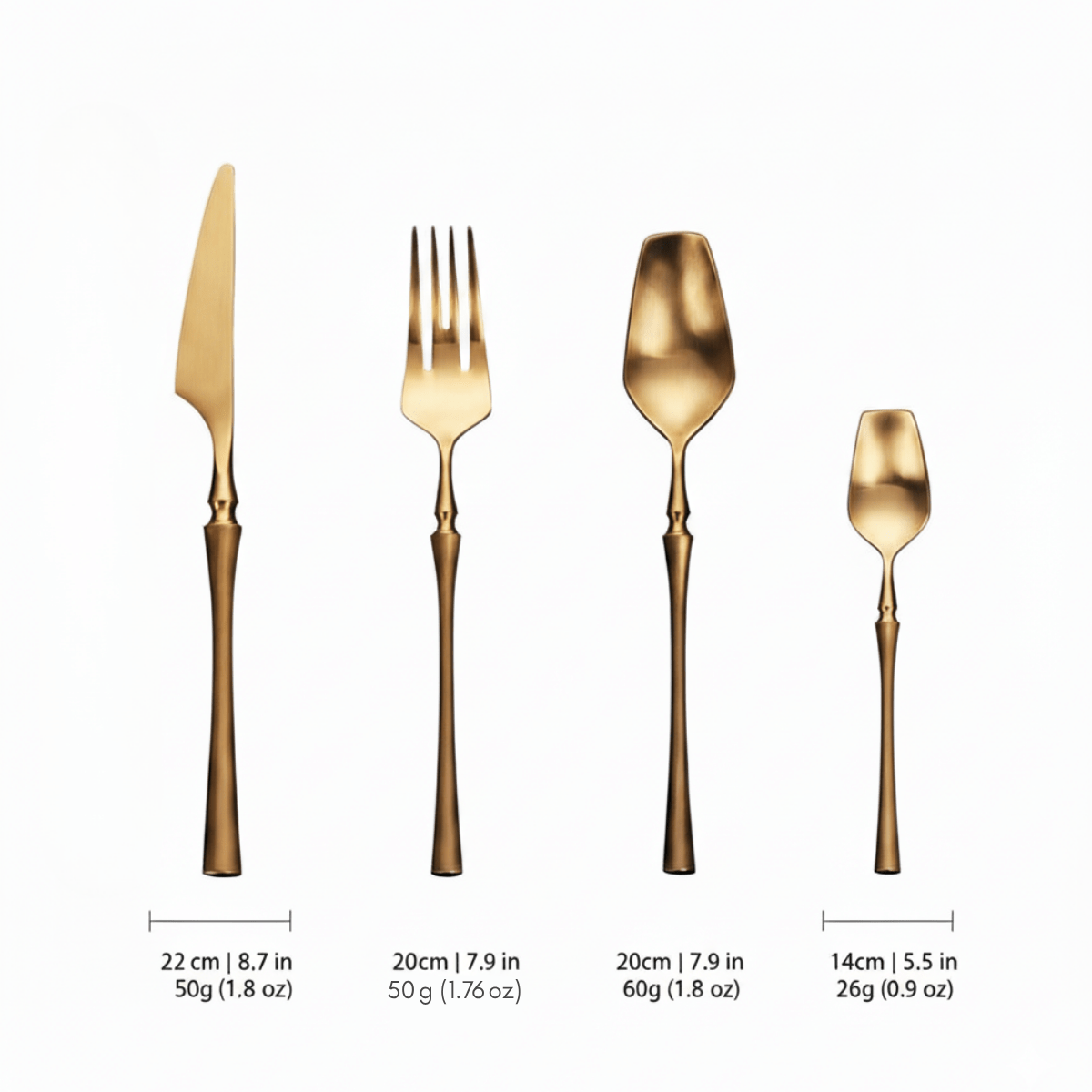 Hom & Ember – Exquisite Golden Cutlery Set for Elegant Dining and Table Setting with Timeless Charm - Hom & Ember