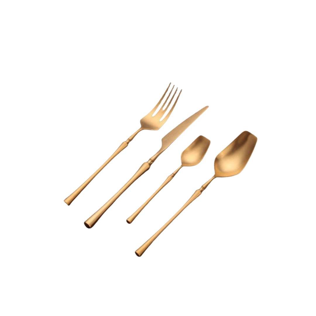 Hom & Ember – Exquisite Golden Cutlery Set for Elegant Dining and Table Setting with Timeless Charm - Hom & Ember