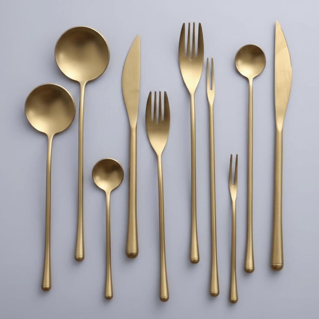 Hom & Ember – Exquisite Golden Cutlery Set for Stylish Dining and Elegant Table Setting - Hom & Ember